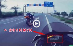 Hốt hoảng với cảnh xe mô tô phân khối lớn chạy 201 km/h trên đường đi sân bay Nội Bài
