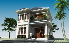 Thiết kế biệt thự 2 tầng phong cách tân cổ điển cho gia đình 5 người