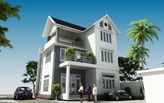 Mẫu biệt thự 2,5 tầng phong cách tân cổ điển cho gia đình 3 thế hệ