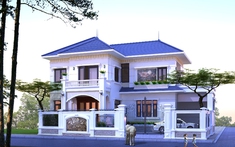 Kiến trúc sư tư vấn thiết kế biệt thự 2 tầng 4 phòng ngủ đẹp mãn nhãn