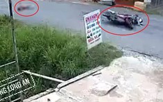 Hãi hùng với video quay cảnh bé gái chạy ra đường, bị xe máy tông văng tại Long An