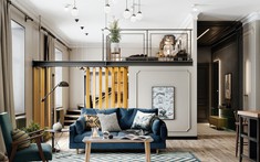 Căn hộ 70m2 đậm chất Scandinavian với phòng ngủ trên gác lửng