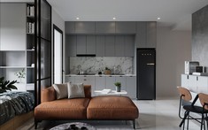 Thú vị căn hộ nhỏ ở Hà Nội với phòng ngủ tích hợp trong phòng khách