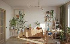 Căn hộ phong cách Boho ấm áp, ngập tràn cây xanh
