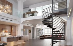 Tạo điểm nhấn cho ngôi nhà với cầu thang gác lửng độc đáo
