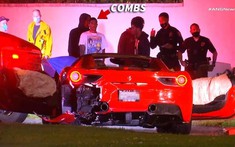 Bị ô tô Tesla tông trúng, siêu xe Ferrari 488 Spider của con trai rapper P Diddy hỏng nặng