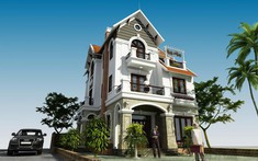 Mẫu biệt thự 3 tầng phong cách tân cổ điển có phòng ngủ cho ông bà
