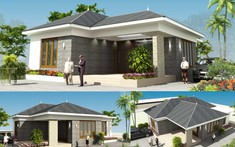 Mẫu nhà vườn 1 tầng mái Thái thoáng đẹp, kinh phí 650 triệu đồng