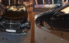 Sài Gòn: Xe Mercedes-Benz tông vào dải phân cách rồi lật nhào, tài xế bỏ đi, không chịu đo nồng độ cồn