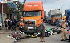 Lái xe container tông nhiều xe máy dừng chờ đèn đỏ ở Hải Phòng vi phạm nồng độ cồn