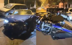 Video: Siêu xe Audi R8 "hạ gục" 13 ô tô khiến nửa thân sau nát bét nhưng lái xe không hề hấn gì