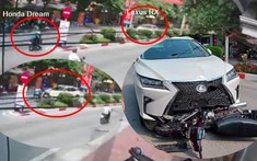 Lộ video Honda Dream chạy ngược chiều tông vào Lexus RX ở Lạng Sơn, một người bị thương nặng