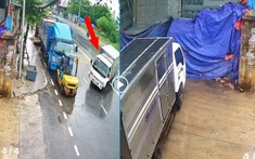 "Fast and Furious" tái hiện ở Việt Nam: xe tải "rê bánh" trượt vào bãi đỗ khiến nhiều người thót tim