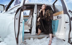 "Công chúa hàng hiệu" Thu Trà bên hai siêu phẩm Rolls-Royce Phantom Hadar và Aston Martin Rapide S