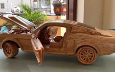 Chứng kiến thợ mộc Việt tự tay làm nên mô hình Ford Mustang Shelby GT500 1967