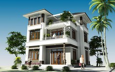 Kiến trúc sư thiết kế biệt thự 3 tầng tiện nghi, ấm áp cho gia đình 3 thế hệ