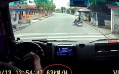 Video xe ben chạy ở vận tốc 63 km/h trong khu đông dân cư tại Nam Định khiến cư dân mạng bức xúc