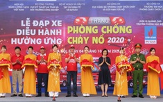 Đạp xe diễu hành hưởng ứng Tháng Phòng chống cháy nổ 2020