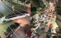 Video: Tắc đường hơn 5 km vì chờ lái xe Limousine cho xe quay đầu