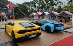 Dàn siêu xe của nhà giàu Cần Thơ tham gia đêm hội trăng rằm