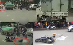 Video: Va chạm với xe tải nhỏ, cô gái chạy xe máy tử vong tại chỗ