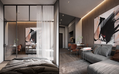 Căn hộ 44m2 của phụ nữ độc thân với bảng màu lạ mắt