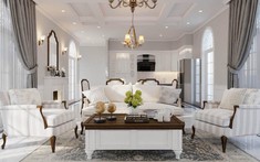 Mẫu thiết kế nội thất nhà vườn 1 tầng phong cách tân cổ điển - hiện đại vạn người mê