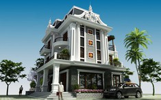 Mẫu biệt thự 3 tầng phong cách tân cổ điển có phòng giải trí "sang chảnh"