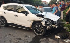 Video: Ô tô Mazda CX-5 tông 8 phương tiện trong vụ tai nạn liên hoàn khiến 1 người tử vong tại Hà Nội