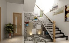 Cầu thang đối diện cửa chính - 5 cách hóa giải đơn giản