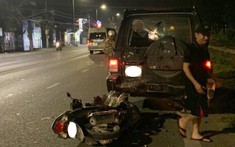 Quảng Ninh: Tông vào Hyundai Galloper đỗ bên đường, người đi xe máy bị thương nặng