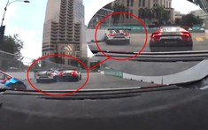 Video: Tay đua người Nhật xử lý pha "chơi bẩn" của đối thủ giúp chiếc Lamborghini Huracan bản đua tránh tai nạn