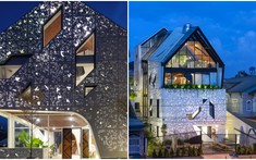 Lớp thép cắt CNC tuyệt đẹp bao phủ mặt tiền homestay Đà Lạt