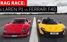 Ferrari F40 đối đầu McLaren P1 trên đường đua drag cho thấy sự khác biệt của siêu xe sau 25 năm