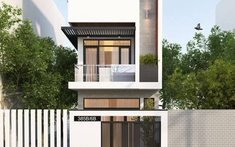 Thiết kế nhà ống 4 tầng phong cách hiện đại, diện tích 80m2