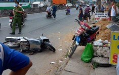 Video quay khoảnh khắc xe container va chạm với xe máy khiến 1 phụ nữ tử vong tại Long An