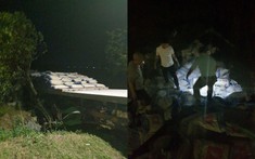 Nghệ An: Xe đầu kéo lao xuống ruộng, cabin bị hàng chục tấn xi-măng đè bẹp khiến tài xế tử vong