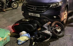 Quảng Ngãi: Nữ tài xế say rượu, lái ô tô Honda CR-V tông xe máy chở bà bầu đi bệnh viện sinh con rồi bỏ chạy