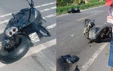 Tiền Giang: Mô tô phân khối lớn Kawasaki Z1000 tông gãy đôi xe ga Honda Air Blade, 1 thầy giáo tử vong