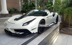 Để Lamborghini Aventador SVJ mui trần ở trời Tây, doanh nhân Quốc Cường về Việt Nam lái Ferrari 488 GTB độ Misha Designs