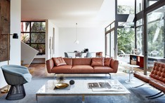 Phòng khách Mid-century tập trung vào công năng, sự thoải mái