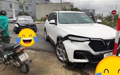VinFast LUX SA2.0 bung túi khí phủ kín cửa sổ trong vụ tai nạn tại Đà Nẵng, cư dân mạng khen nức nở