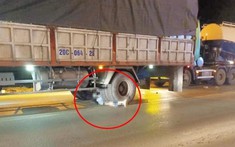 Thái Nguyên: Thanh niên ngã xuống đường sau va chạm với xe máy không may bị xe tải cán tử vong