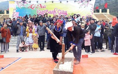 Lên tại hi88 giã bánh dày - vui xuân, đón Tết cùng đồng bào Mông huyện Mù Cang Chải