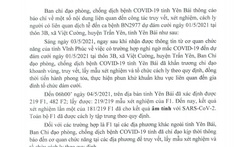 Yên Bái: Xét nghiệm âm tính lần một đối với 181 F1 liên quan đến BN2977 ở Vĩnh Phúc dự đám cưới tại xã Việt Cường