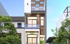 Tư vấn thiết kế nhà phố 1 trệt 2 lầu trên mảnh đất 4x14m
