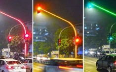 Xem người Ấn Độ sáng tạo với đèn tín hiệu giao thông dạng LED "lung linh" trên đường phố