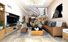 Mẫu nhà ống 3,5 tầng 49m2, có phòng tập cho cả gia đình