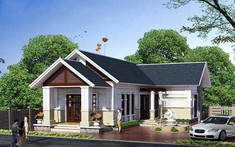 Tư vấn thiết kế nhà vườn 1 tầng mái Thái trên đất rộng 140m2