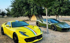 Ferrari 812 Superfast màu đen độc nhất Việt Nam diện áo vàng rực rỡ